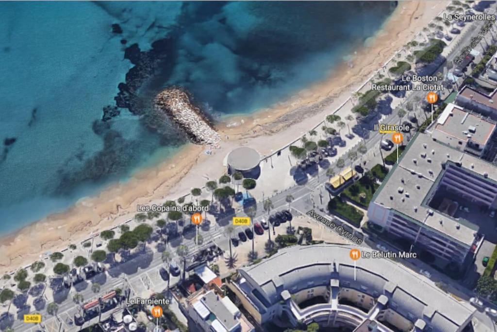 Blue Summer Vibes Duplex Studio For 4P, Ac, Sea View, Parking, Beach At 50M, Spa Access -3 La Ciotat Bagian luar foto